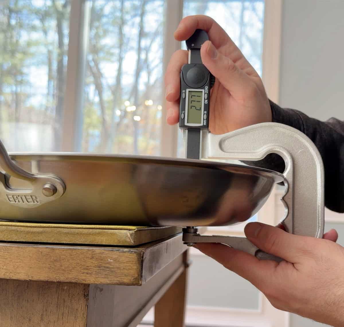 Thickness of Heritage Steel Eater Frying Pan