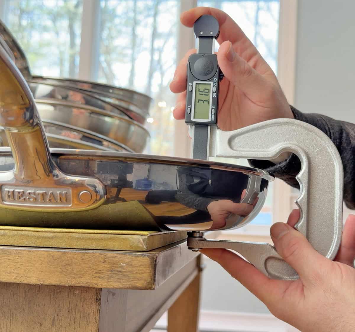 Thickness of Hestan NanoBond Frying Pan