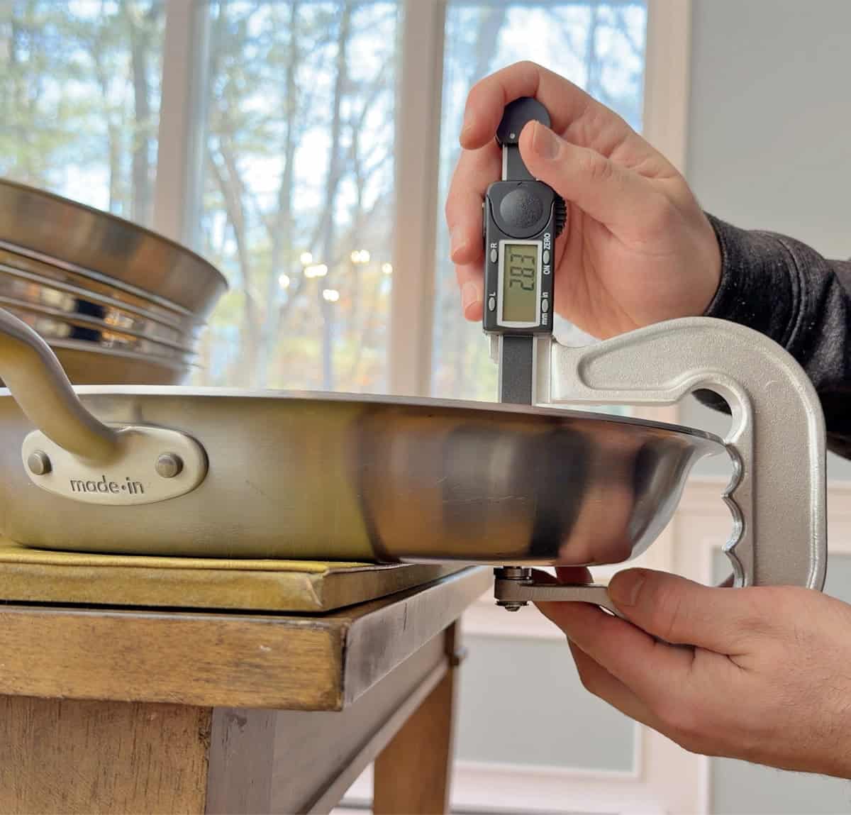 Thickness of Made In Stainless Steel Frying Pan