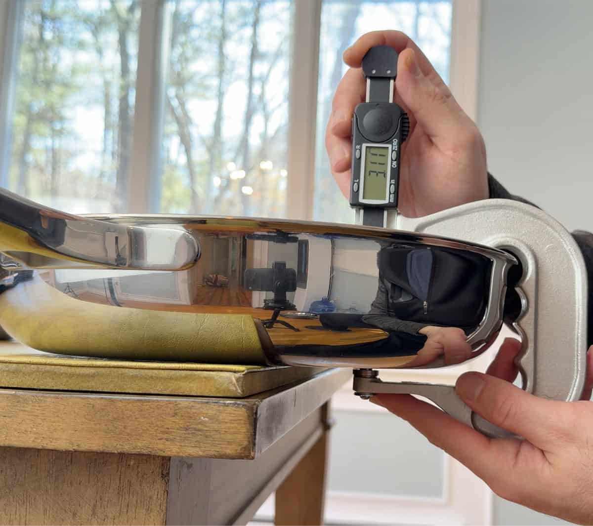 Thickness of Our Place Titanium Always Pan Pro Frying Pan