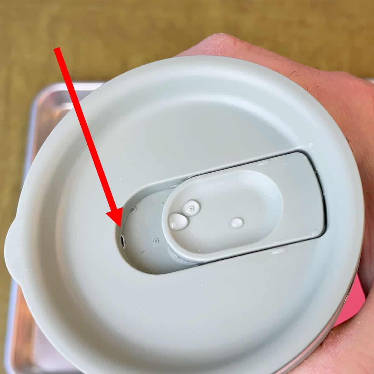 Water leaking out of Hydro Flask vent hole